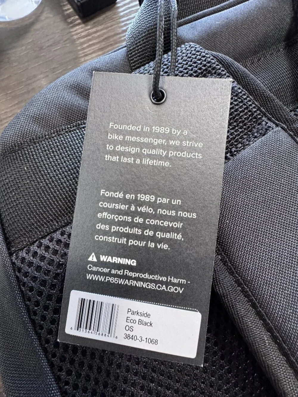 🎒 Timbuk2 Parkside Eco Black Laptop Backpack NWT Commuter Travel Bag